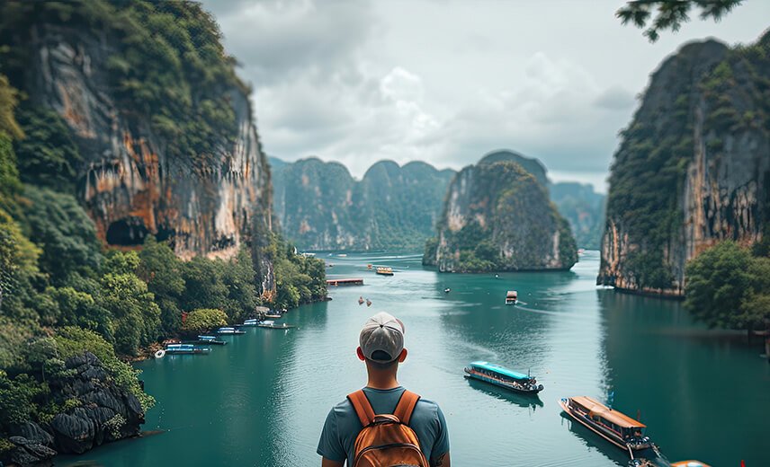 Lagoon boat view